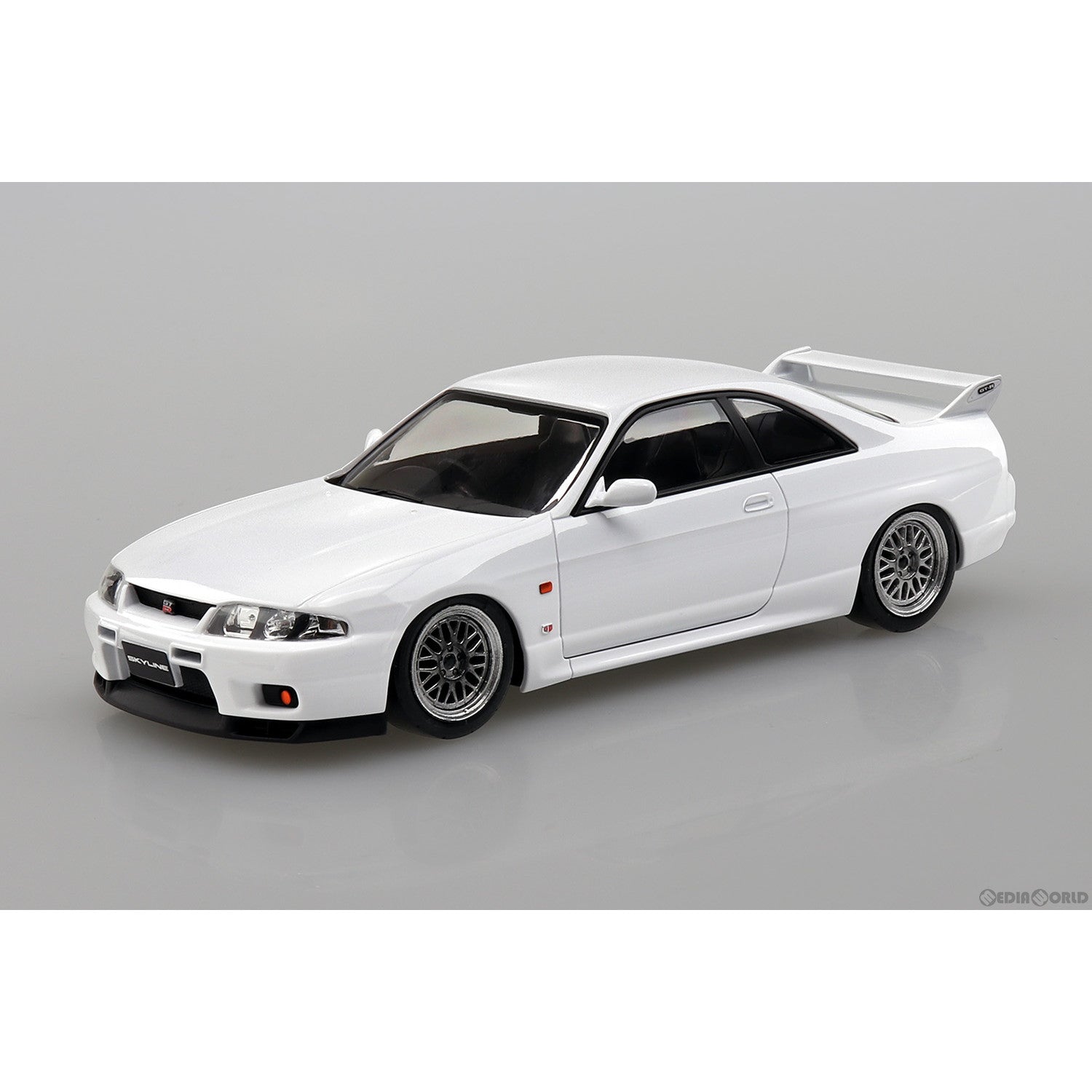 【新品】【お取り寄せ】[PTM] ザ・スナップキット No.15-SP3 1/32 ニッサン R33スカイラインGT-R カスタムホイール(ホワイト) プラモデル(066409) アオシマ(20230922)