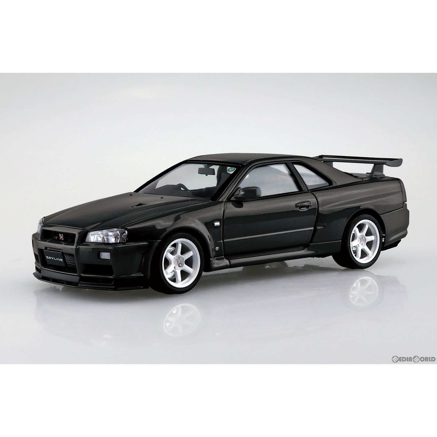 【新品即納】[PTM] ザ・モデルカー No.SP8 1/24 ニッサン BNR34 スカイライン GT-R V-SPECII '02 カスタムホイール プラモデル(066959) アオシマ(20230916)