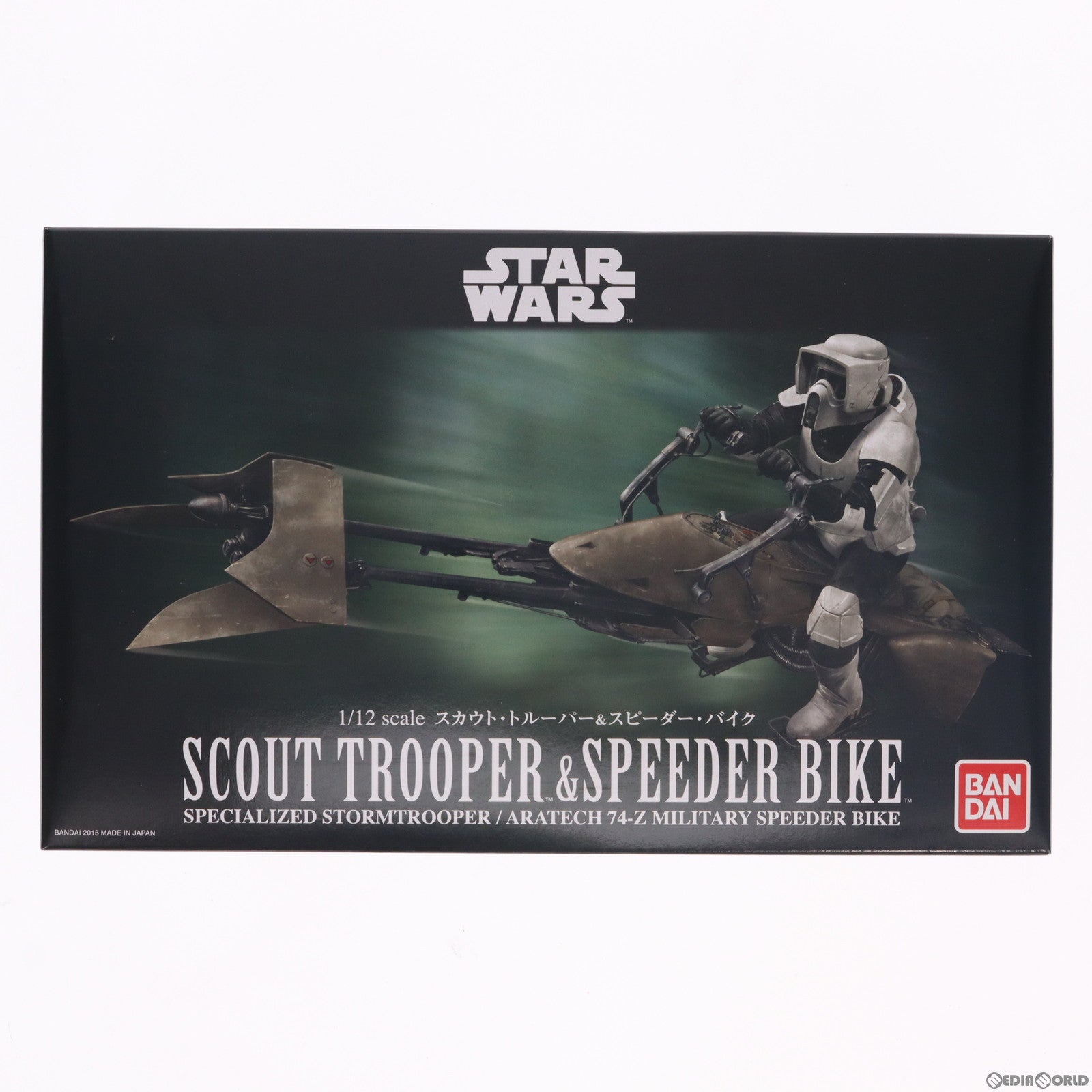 【中古即納】[PTM] 1/12 スカウト・トルーパー&スピーダー・バイク STAR WARS(スター・ウォーズ) エピソード6/ジェダイの帰還 プラモデル(0196693) バンダイ(20150630)