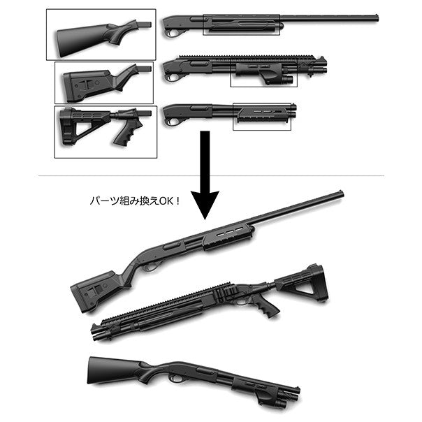 【新品】【お取り寄せ】[PTM] LittleArmory(リトルアーモリー) LA093 1/12 M870タイプ タクティカル プラモデル(324430) TOMYTEC(トミーテック) (20231216)