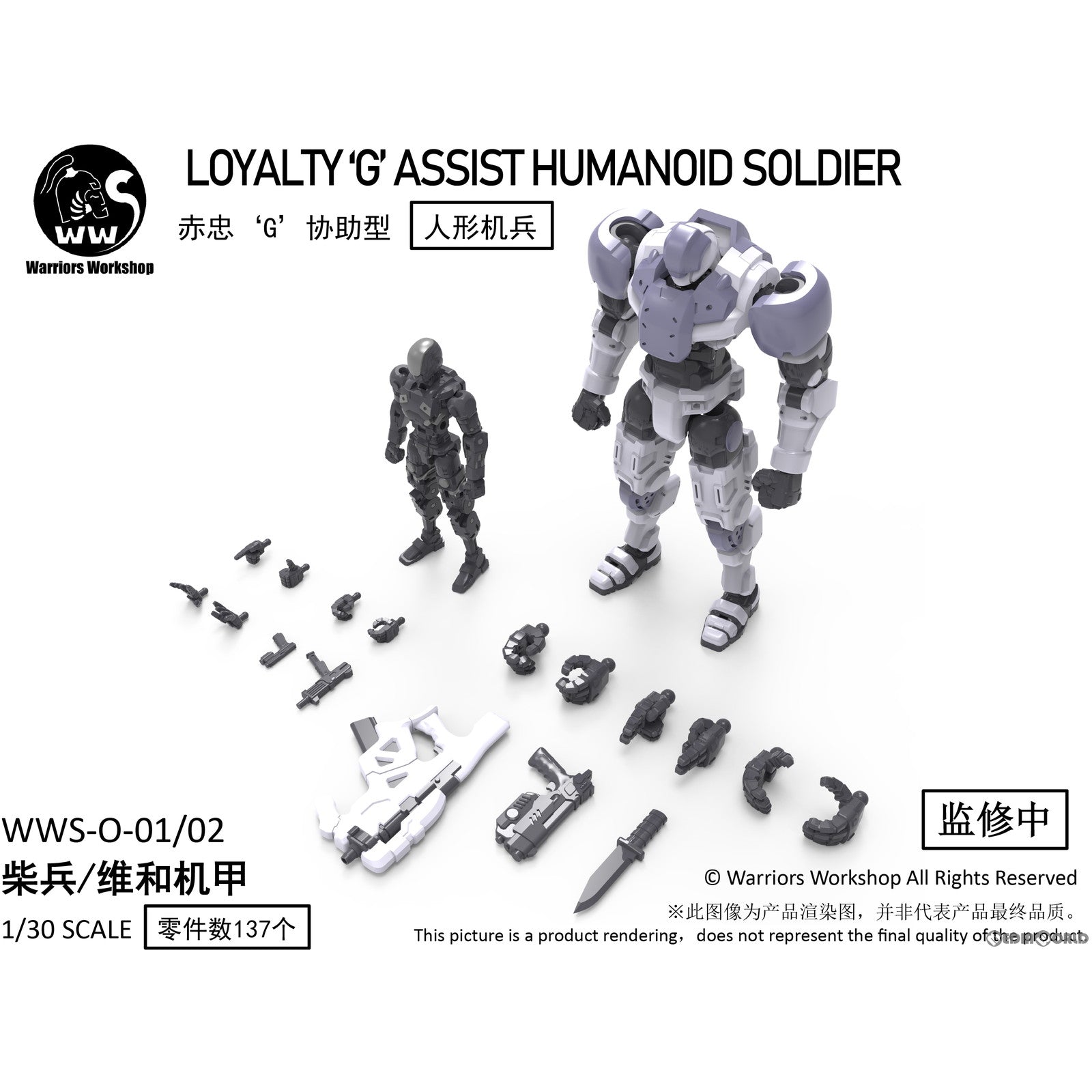 【新品即納】[PTM] レムナント・ドーム 1/30 WWS-0-01/02 マッチソルジャー/ピースキーピング・アーマー プラスチックモデルキット(ホワイト) プラモデル WARRIORS WORKSHOP(ウォーリアーズワークショップ) (20231231)