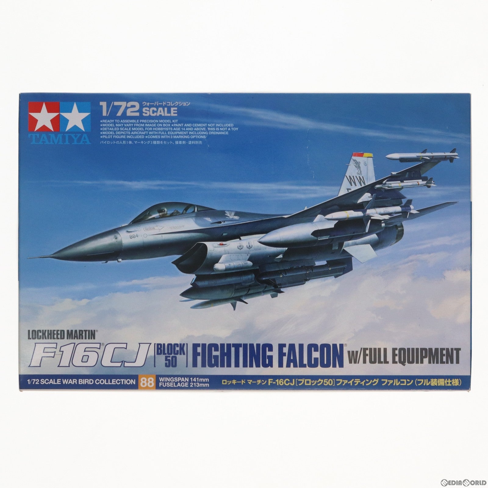 【中古即納】[PTM] ウォーバードコレクション 1/72 ロッキード マーチン F-16CJ (ブロック50) ファイティング ファルコン(フル装備仕様) プラモデル(60788) タミヤ(20150221)