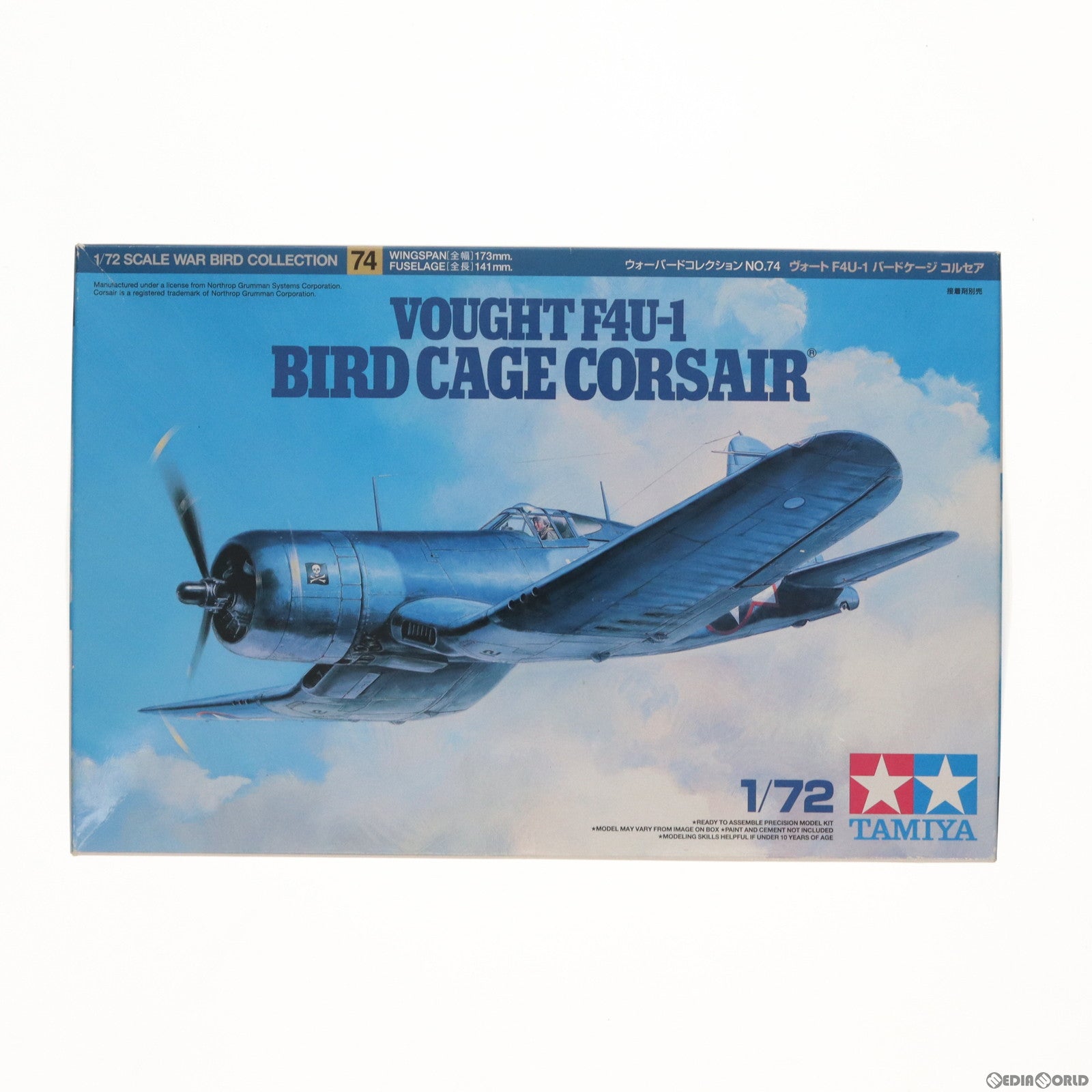 【中古即納】[PTM] ウォーバードコレクション No.74 1/72 ヴォート F4U-1 バードケージ コルセア プラモデル(60774) タミヤ(20130604)