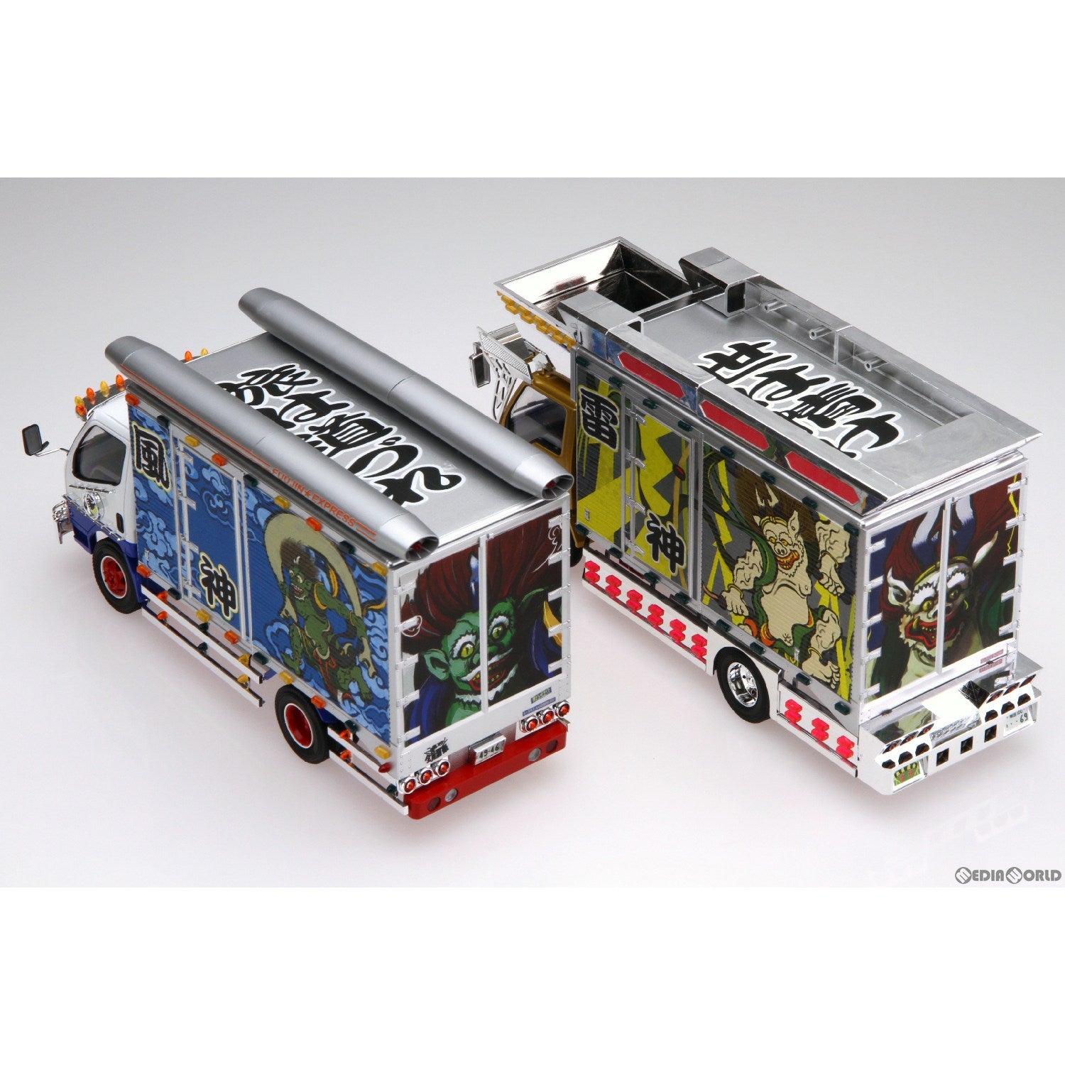 【新品即納】[PTM] ザ・デコトラ No.3 1/32 風神☆雷神 2台セット プラモデル(068106) アオシマ(20240323)