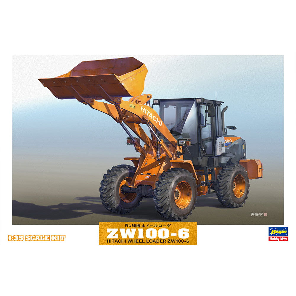 【中古即納】[PTM] (再販) 1/35 日立建機 ホイールローダ ZW100-6 プラモデル(WM04) ハセガワ(20241031)