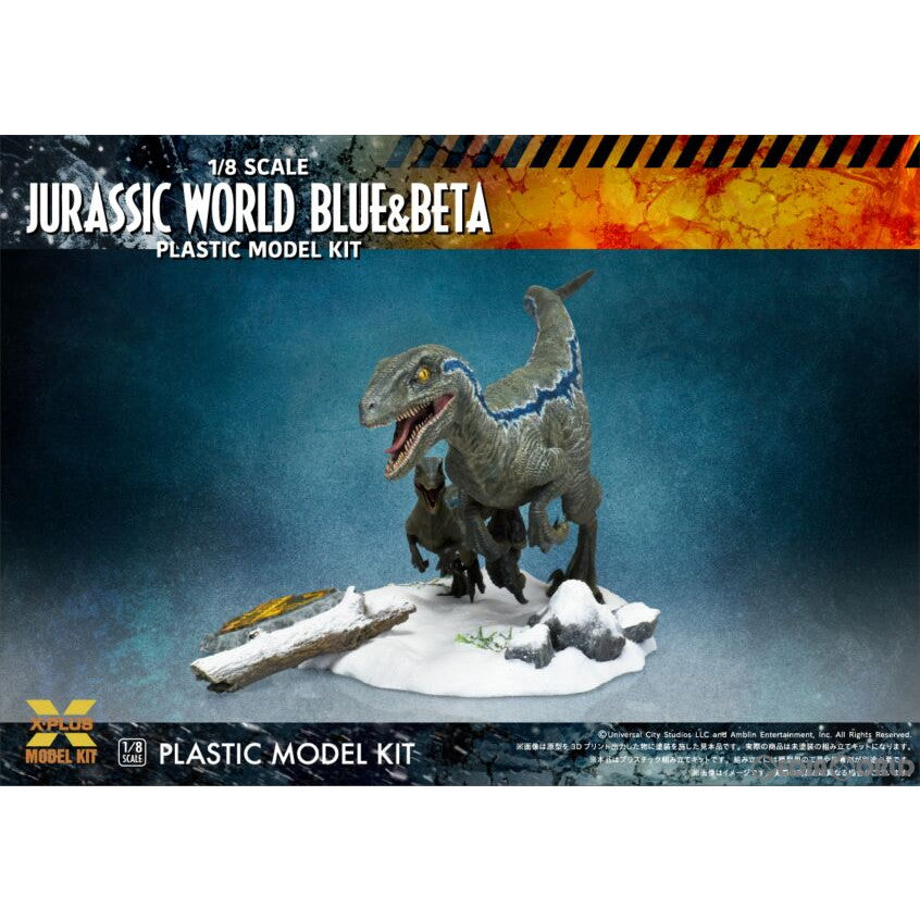 【新品即納】[PTM] 1/8 ヴェロキラプトル 『ブルー』&『ベータ』 ジュラシック・ワールド/新たなる支配者 プラスチックモデルキット プラモデル(411-200143TP) エクスプラス(20240621)