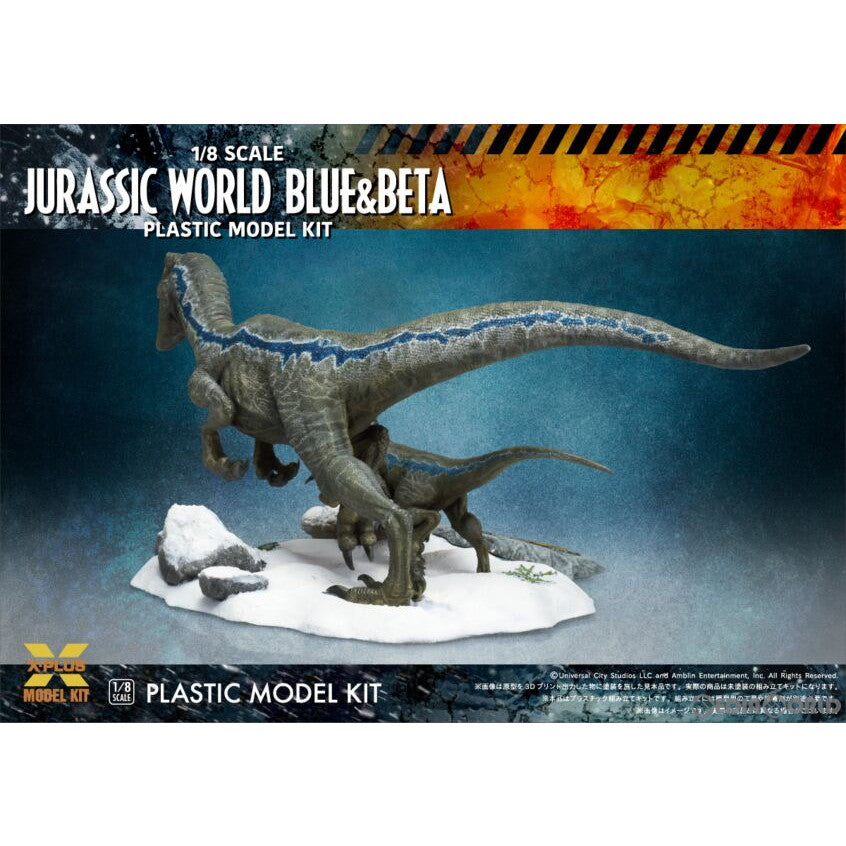 【新品即納】[PTM] 1/8 ヴェロキラプトル 『ブルー』&『ベータ』 ジュラシック・ワールド/新たなる支配者 プラスチックモデルキット プラモデル(411-200143TP) エクスプラス(20240621)