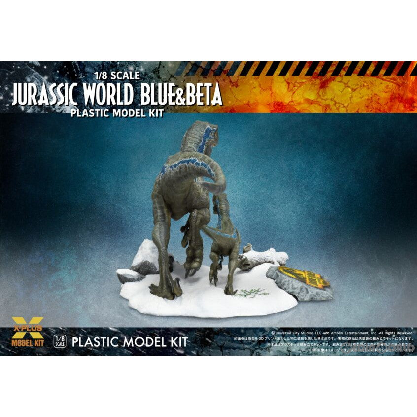 【新品即納】[PTM] 1/8 ヴェロキラプトル 『ブルー』&『ベータ』 ジュラシック・ワールド/新たなる支配者 プラスチックモデルキット プラモデル(411-200143TP) エクスプラス(20240621)