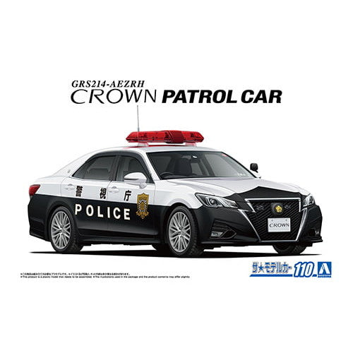【新品即納】[PTM] (再販)ザ・モデルカー No.110 1/24 トヨタ GRS214 クラウン パトロールカー 交通取締用 '16 プラモデル(068724) アオシマ(20250131)