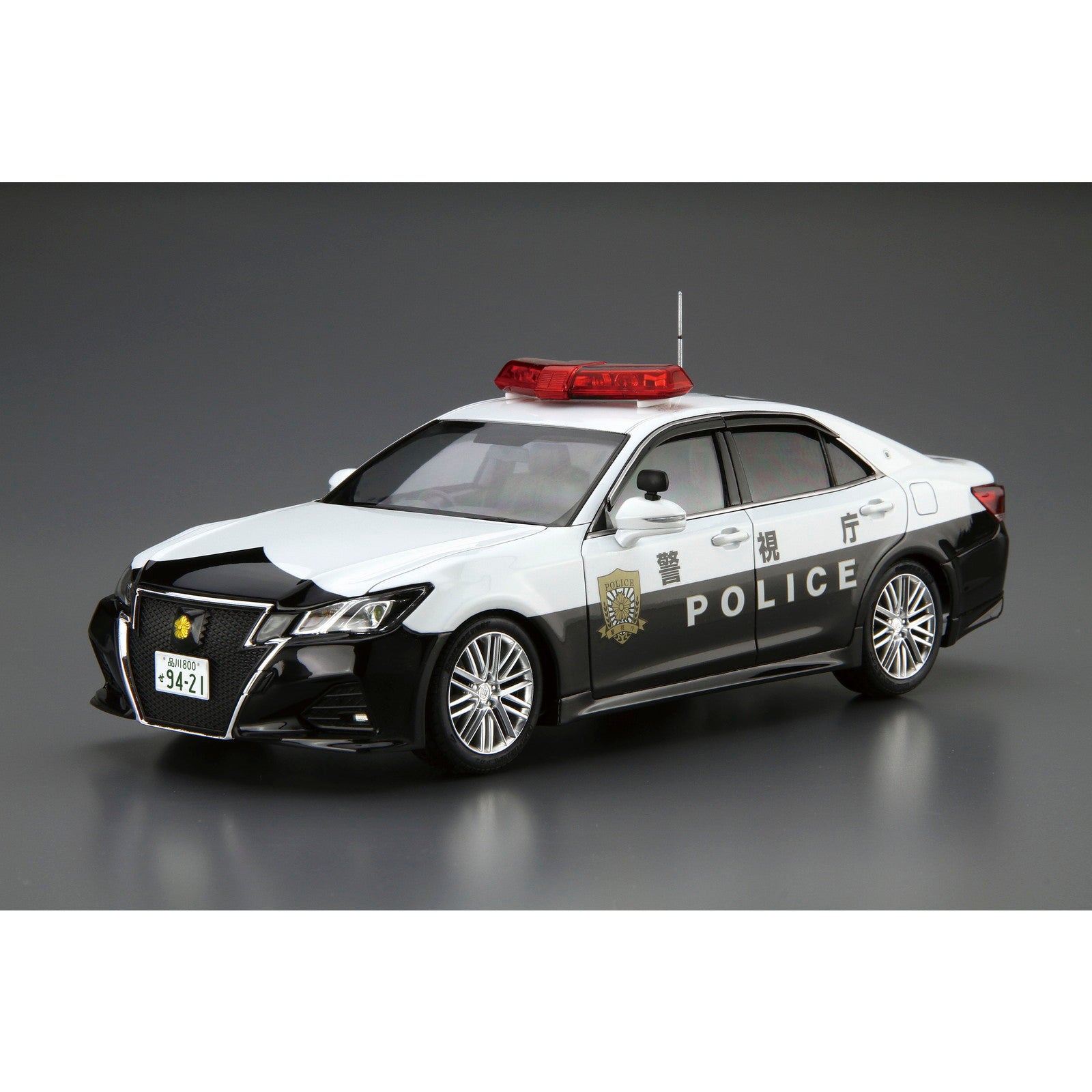 【新品即納】[PTM] (再販)ザ・モデルカー No.110 1/24 トヨタ GRS214 クラウン パトロールカー 交通取締用 '16 プラモデル(068724) アオシマ(20250131)
