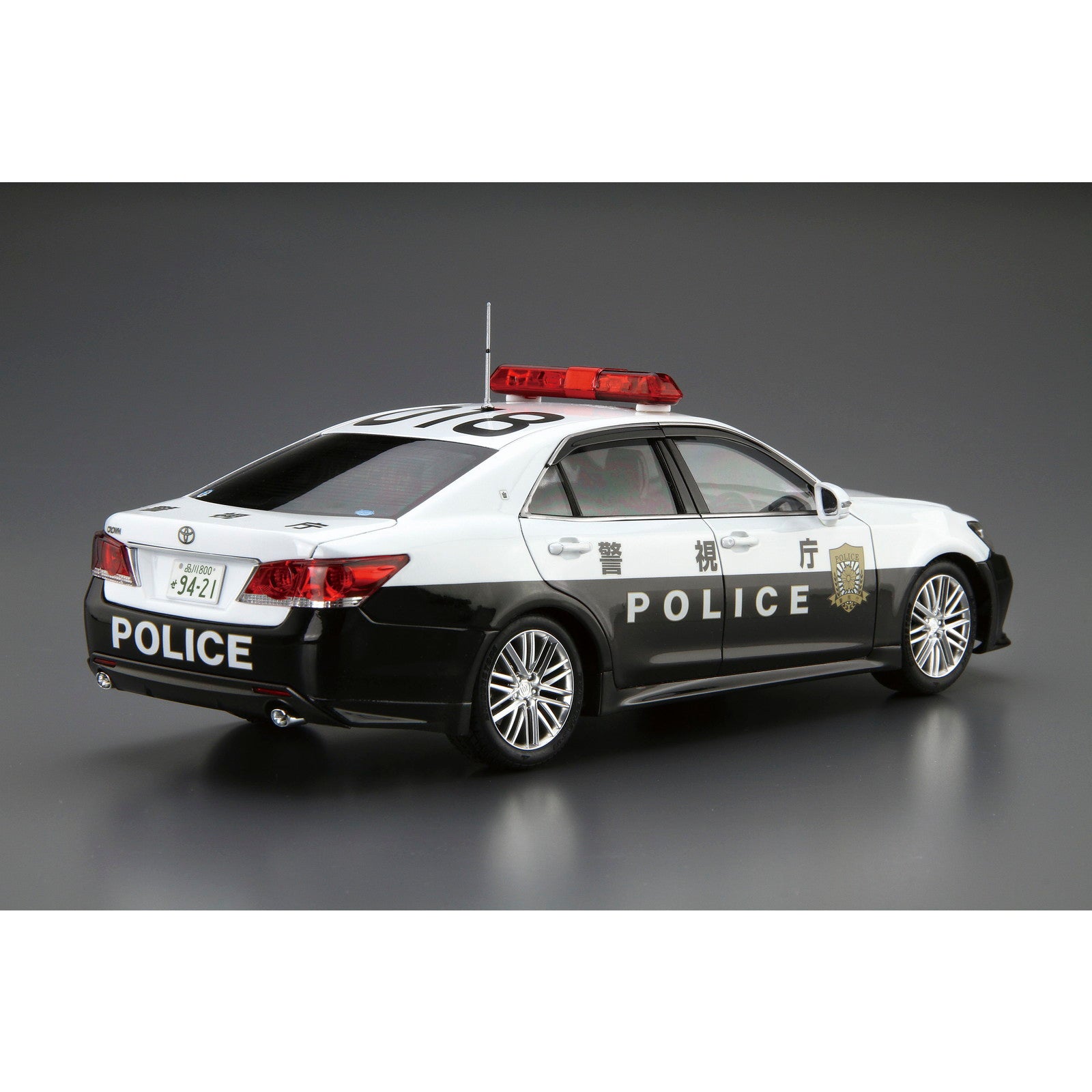 【新品即納】[PTM] (再販)ザ・モデルカー No.110 1/24 トヨタ GRS214 クラウン パトロールカー 交通取締用 '16 プラモデル(068724) アオシマ(20250131)