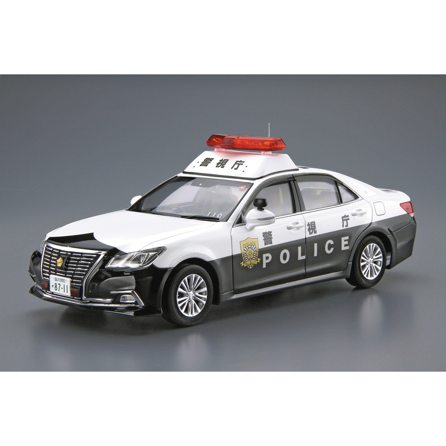 【新品】【お取り寄せ】[PTM] ザ・モデルカー No.129 1/24 トヨタ GRS210 クラウン パトロールカー 警ら用 16 プラモデル(068731) アオシマ(20240718)