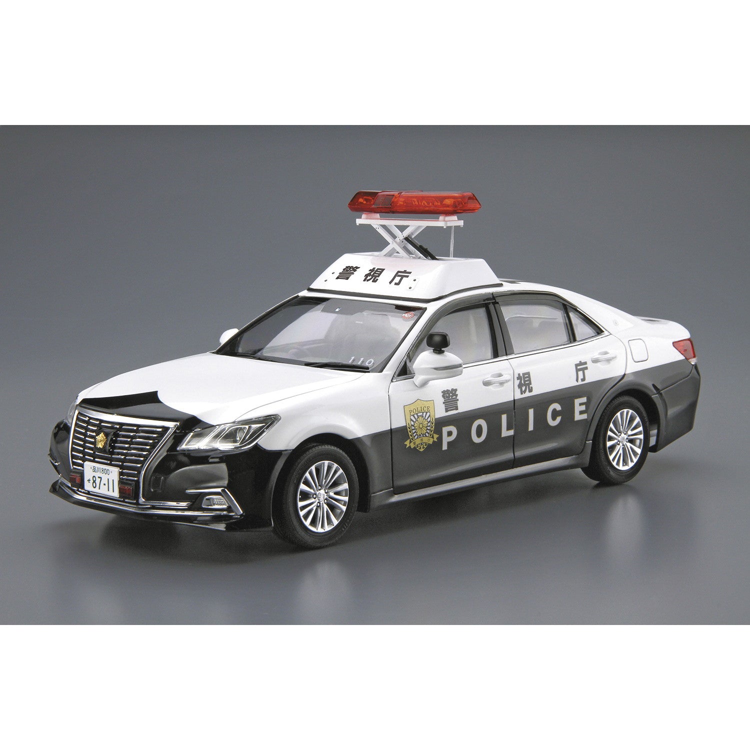 【新品】【お取り寄せ】[PTM] ザ・モデルカー No.129 1/24 トヨタ GRS210 クラウン パトロールカー 警ら用 16 プラモデル(068731) アオシマ(20240718)