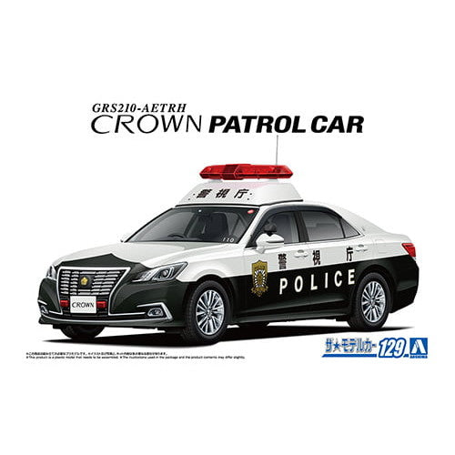 【新品】【お取り寄せ】[PTM] ザ・モデルカー No.129 1/24 トヨタ GRS210 クラウン パトロールカー 警ら用 16 プラモデル(068731) アオシマ(20240718)