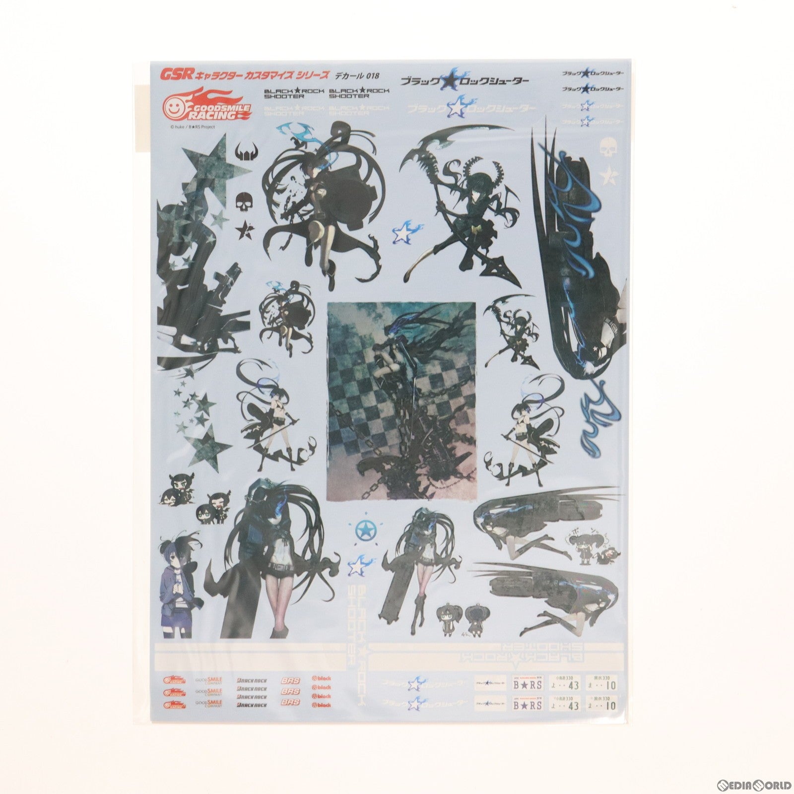 【中古即納】[PTM] GSRキャラクターカスタマイズシリーズ 1/24対応デカール018 ブラック★ロックシューター プラモデル用アクセサリ グッドスマイルレーシング(20110302)