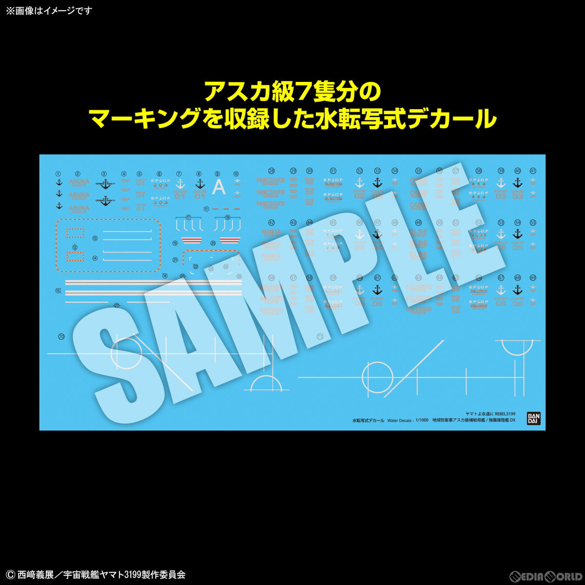 【中古即納】[PTM] 1/1000 地球防衛軍アスカ級補給母艦/強襲揚陸艦 DX ヤマトよ永遠に REBEL3199 プラモデル(5066381) バンダイスピリッツ(2025年6月)