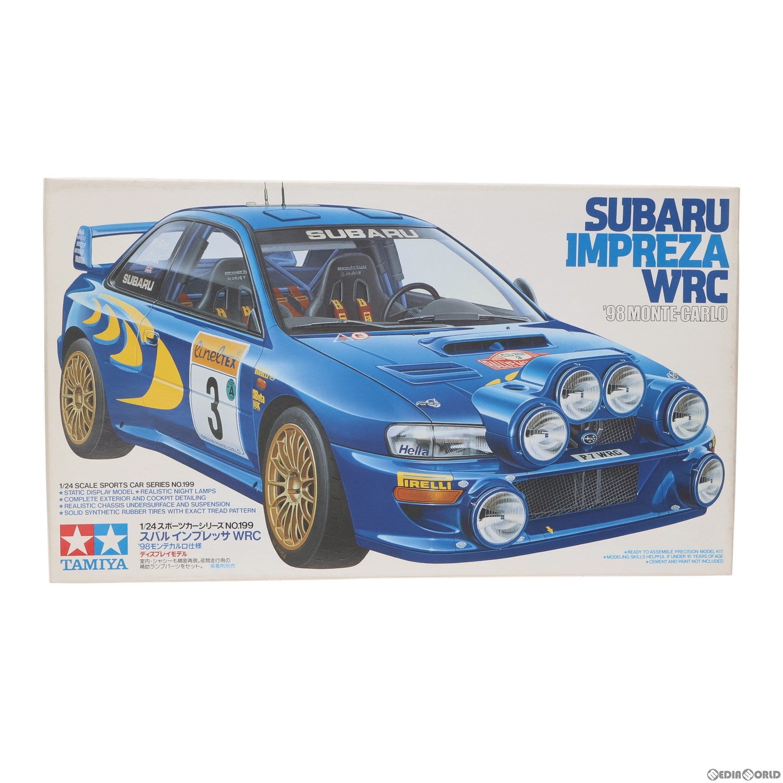 【中古即納】[PTM] スポーツカーシリーズ No.199 1/24 スバル インプレッサ WRC'98モンテカルロ仕様 ディスプレイモデル プラモデル(24199) タミヤ(19980731)