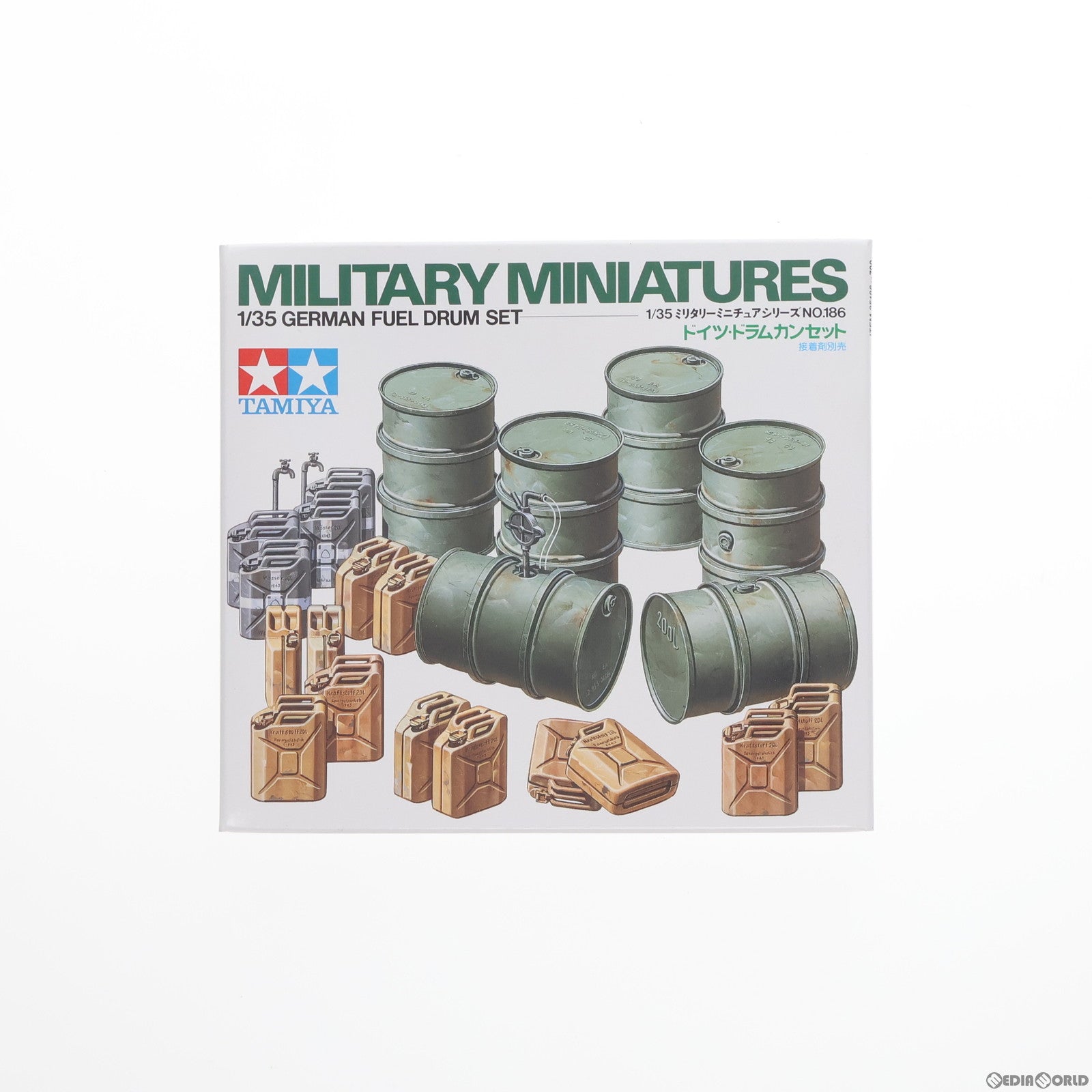 【中古即納】[PTM] ミリタリーミニチュアシリーズ No.186 1/35 ドイツ・ドラムカンセット プラモデル用アクセサリ(35186) タミヤ(19950214)