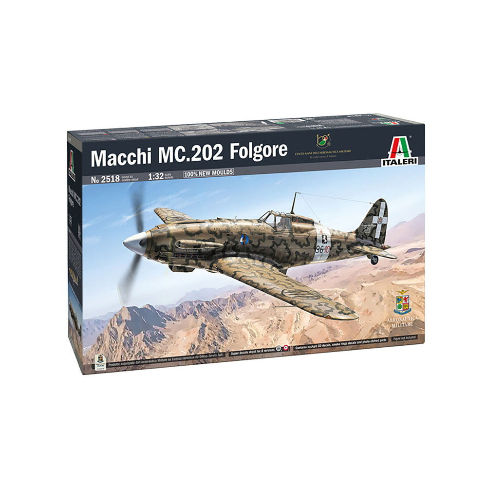 【新品即納】[PTM] (再販) 1/32 WW.II イタリア空軍 マッキ MC.202 フォルゴーレ (日本語対訳補足説明書付属) プラモデル(IT2518JP) ITALERI(イタレリ) (20240731)