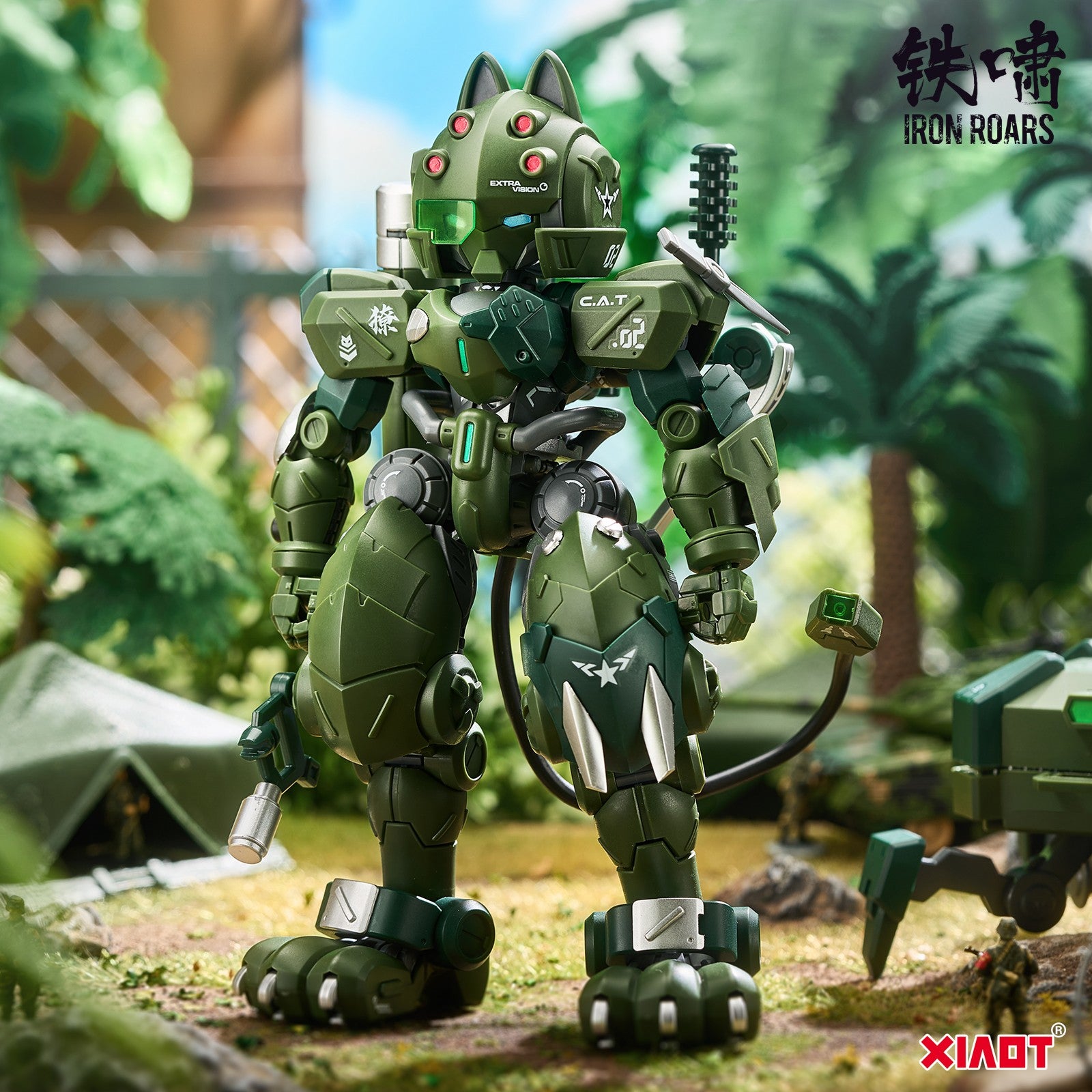 【新品即納】[PTM] 1/60 猫忍者 C.A.T-02 リョウ ジャングル迷彩限定版 XIAOT×IRON ROARS プラモデル(7350250) XIAOT(シャオティ)(20241117)