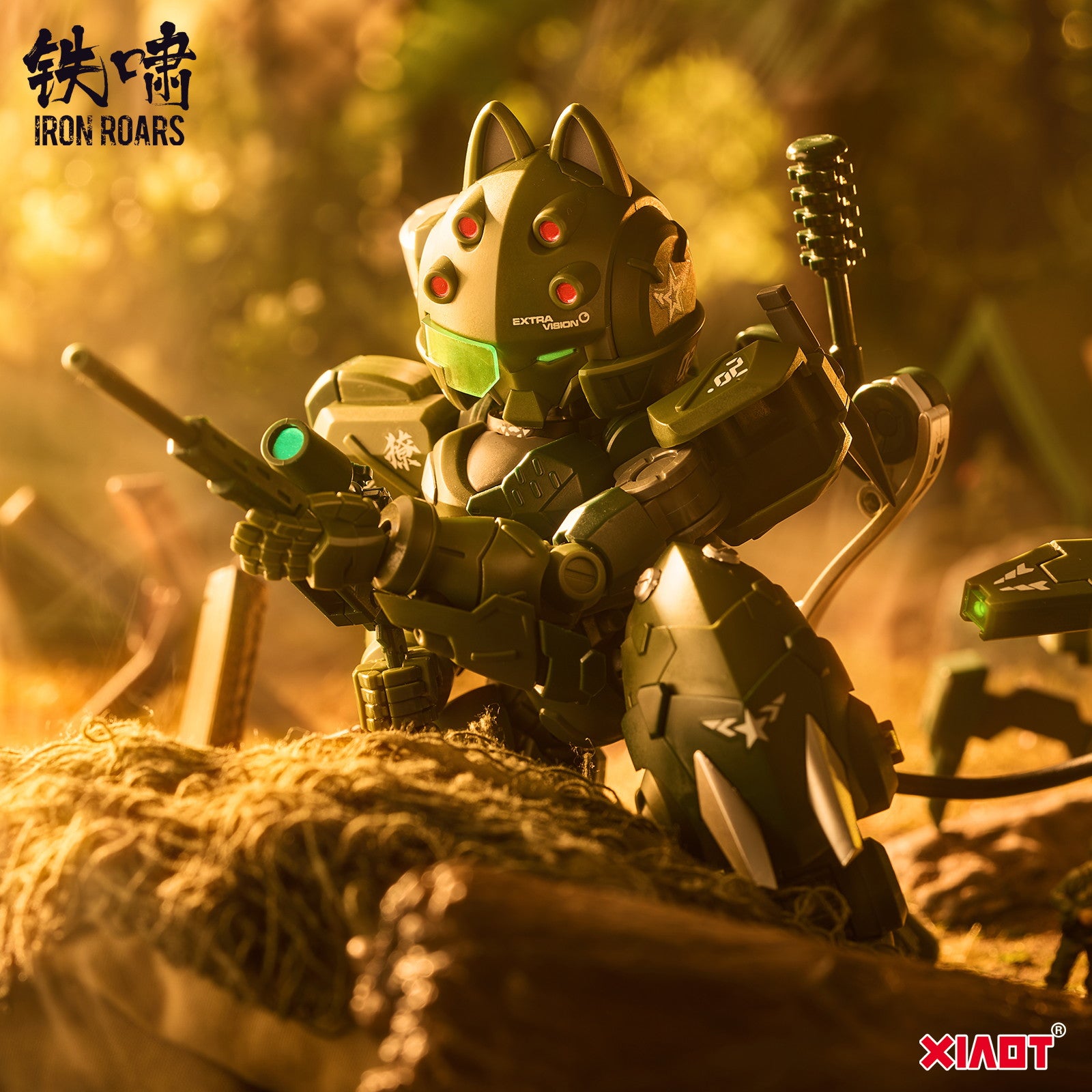 【新品即納】[PTM] 1/60 猫忍者 C.A.T-02 リョウ ジャングル迷彩限定版 XIAOT×IRON ROARS プラモデル(7350250) XIAOT(シャオティ)(20241117)