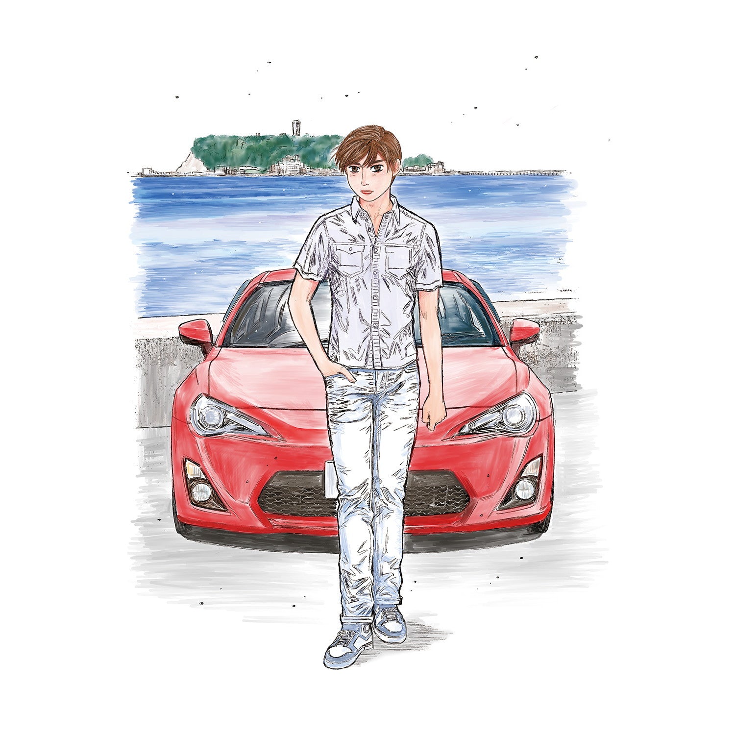 【新品即納】[PTM] 1/24 MFゴースト No.1 片桐夏向(かたぎりかなた) ZN6 TOYOTA86 第1巻 小田原パイクスピーク仕様 プラモデル(067826) アオシマ(20240930)