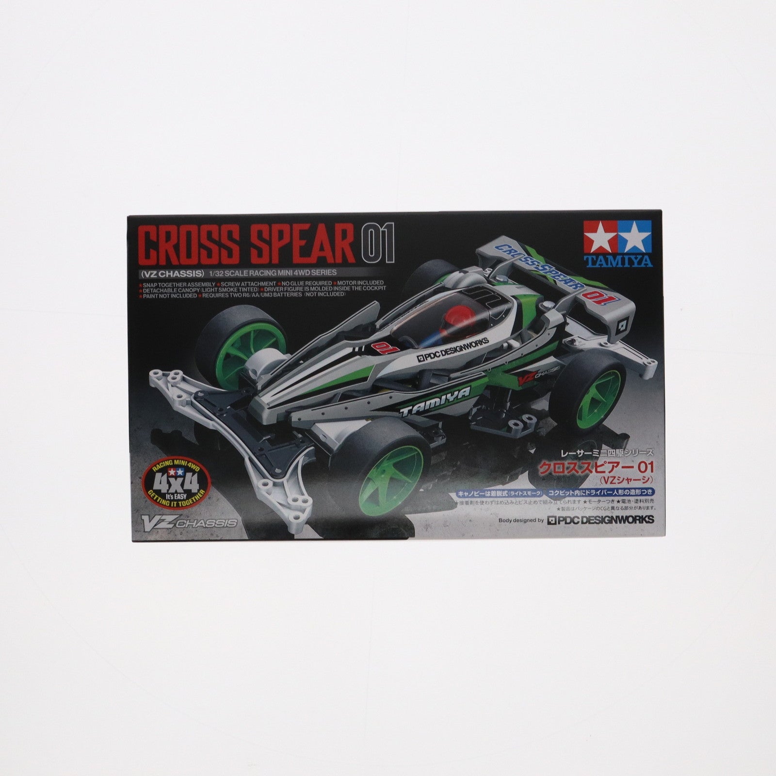 【中古即納】[PTM] レーサーミニ四駆シリーズ No.103 1/32 クロススピアー 01(VZシャーシ) プラモデル(18103) タミヤ(20240517)