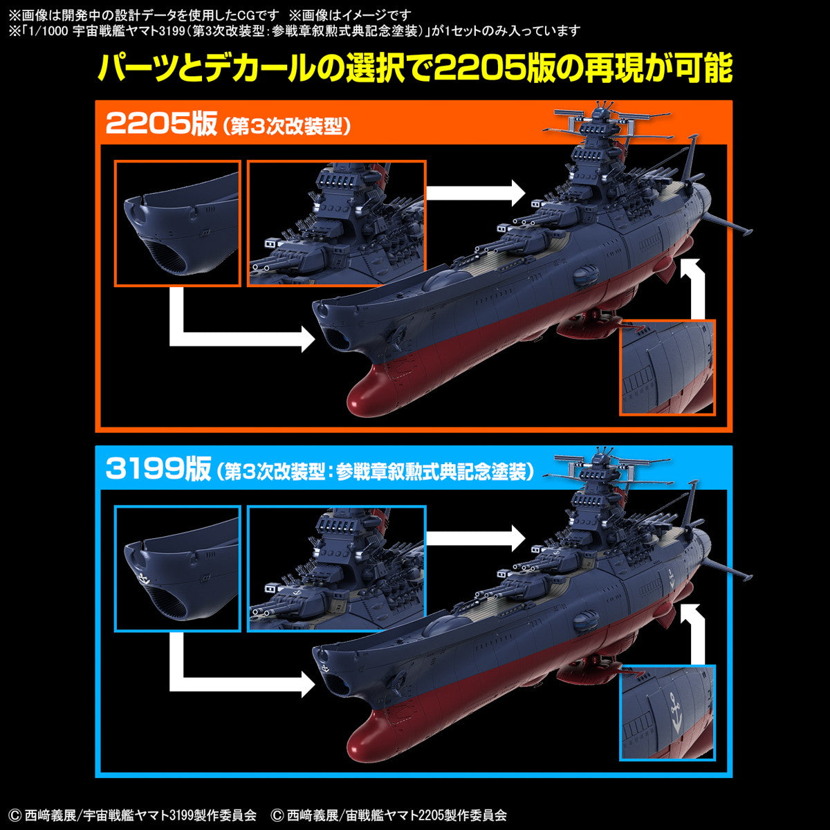 1円～ バンダイ 1/1000 宇宙戦艦ヤマト2199 大ガミラス帝国軍 ガイペロン級多層式航宙母艦 バルグレイ｜プラモデル