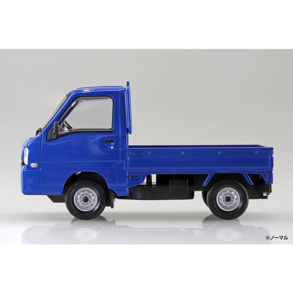 【新品即納】[PTM] 初回生産特典付属 楽プラ スナップキット No.05-WB 1/32 スバル サンバー トラック(WRブルーリミテッド) プラモデル(065778) アオシマ(20241024)