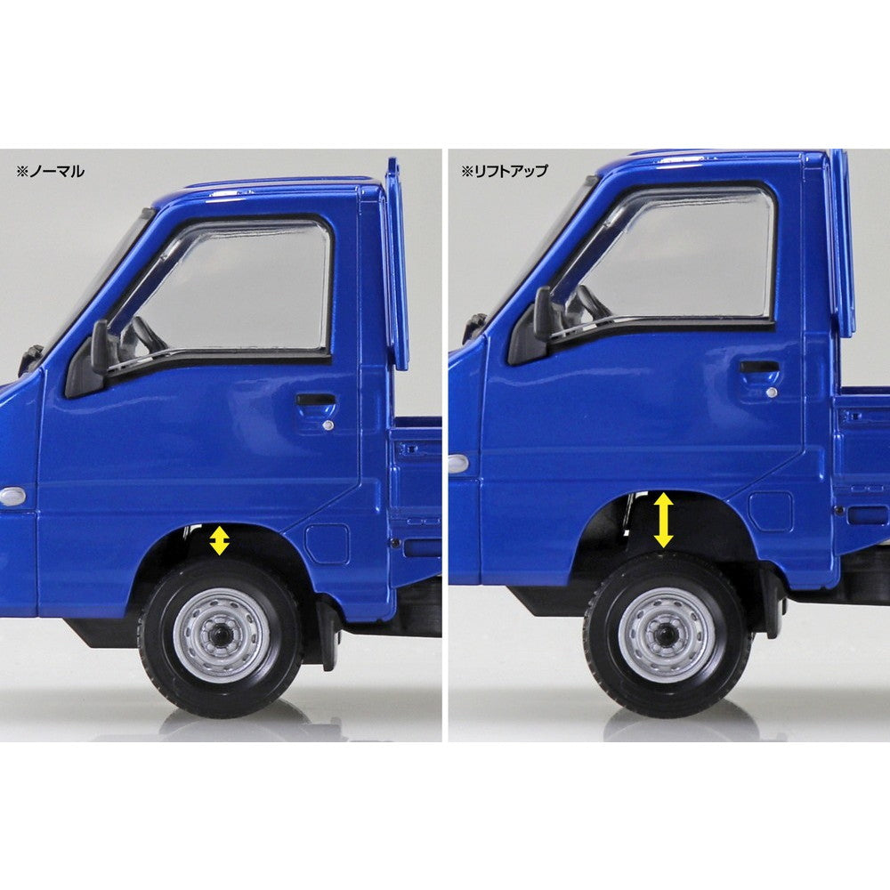 【新品即納】[PTM] 初回生産特典付属 楽プラ スナップキット No.05-WB 1/32 スバル サンバー トラック(WRブルーリミテッド) プラモデル(065778) アオシマ(20241024)
