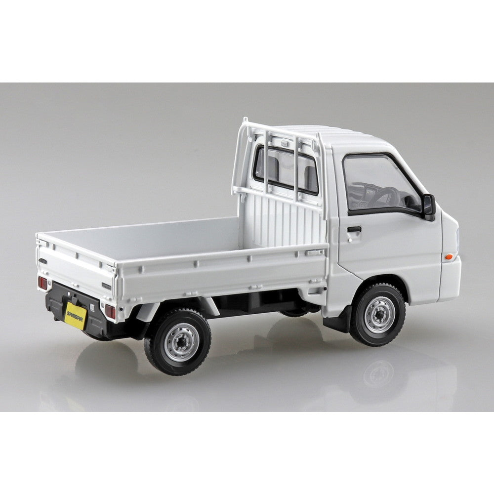 【新品即納】[PTM] 初回生産特典付属 楽プラ スナップキット No.05-FW 1/32 スバル サンバー トラック(フロストホワイト) プラモデル(065785) アオシマ(20241024)