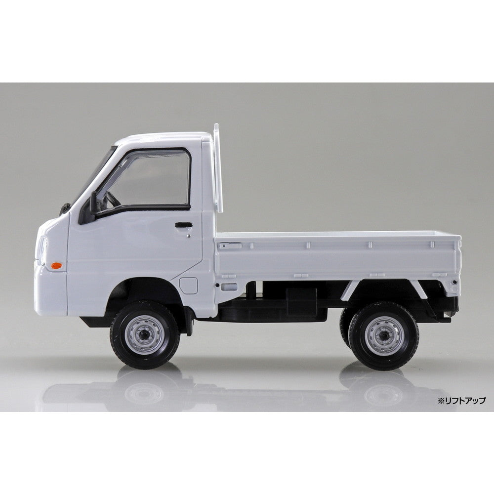【新品即納】[PTM] 初回生産特典付属 楽プラ スナップキット No.05-FW 1/32 スバル サンバー トラック(フロストホワイト) プラモデル(065785) アオシマ(20241024)
