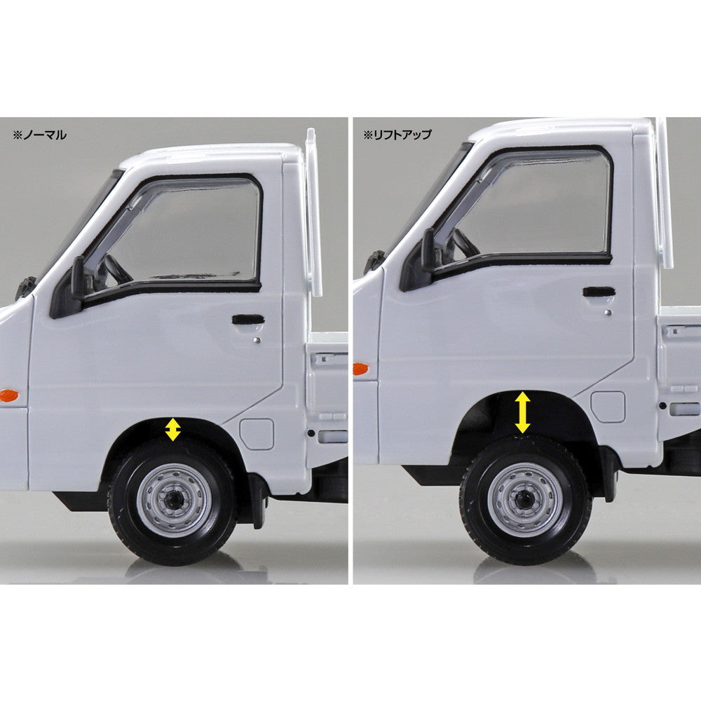 【新品即納】[PTM] 初回生産特典付属 楽プラ スナップキット No.05-FW 1/32 スバル サンバー トラック(フロストホワイト) プラモデル(065785) アオシマ(20241024)