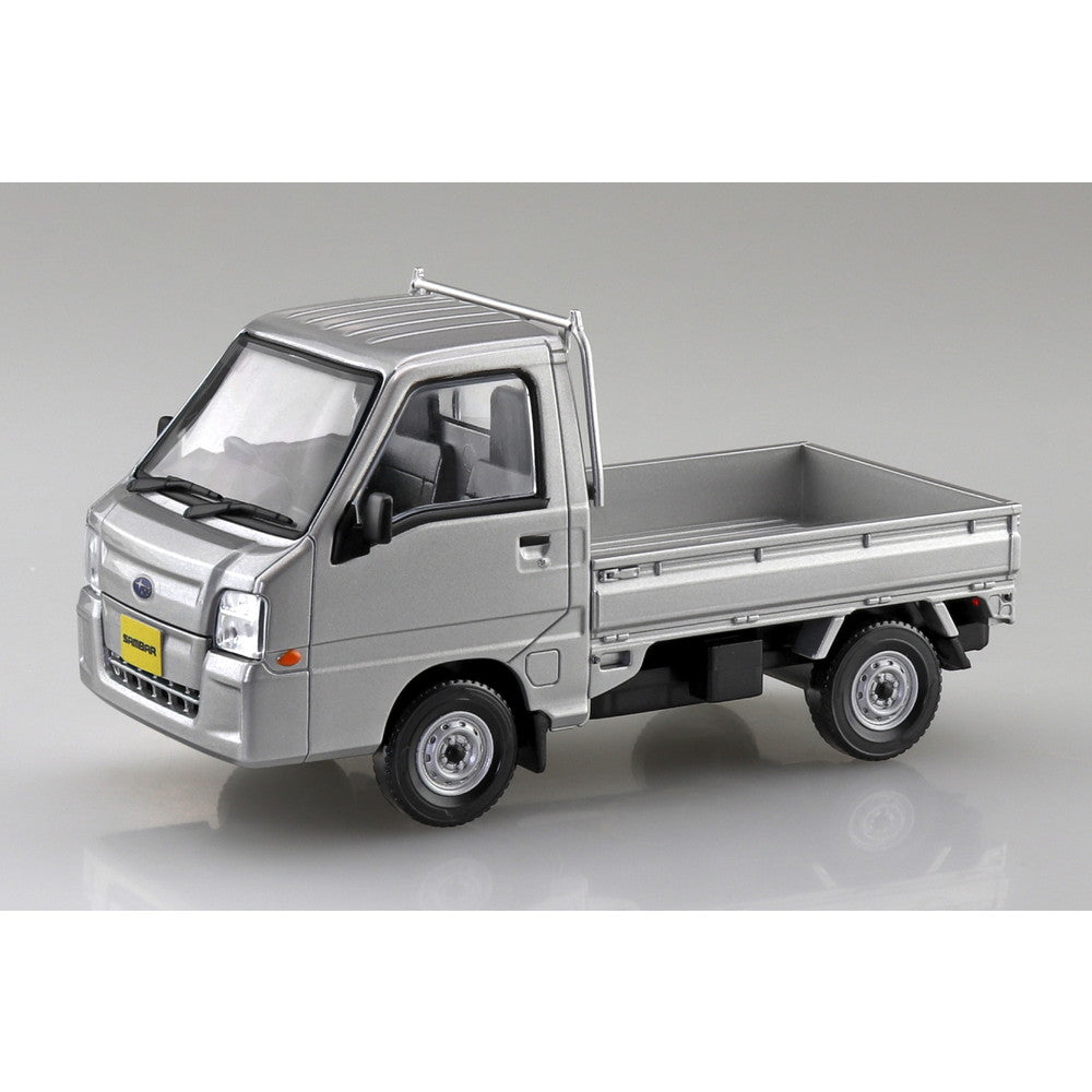 【新品即納】[PTM] 初回生産特典付属 楽プラ スナップキット No.05-SS 1/32 スバル サンバー トラック(スターリングシルバーメタリック) プラモデル(065792) アオシマ(20241024)