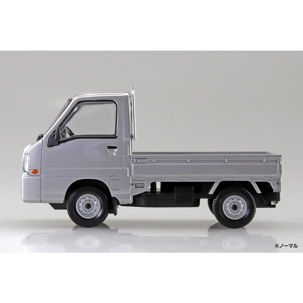 【新品即納】[PTM] 初回生産特典付属 楽プラ スナップキット No.05-SS 1/32 スバル サンバー トラック(スターリングシルバーメタリック) プラモデル(065792) アオシマ(20241024)