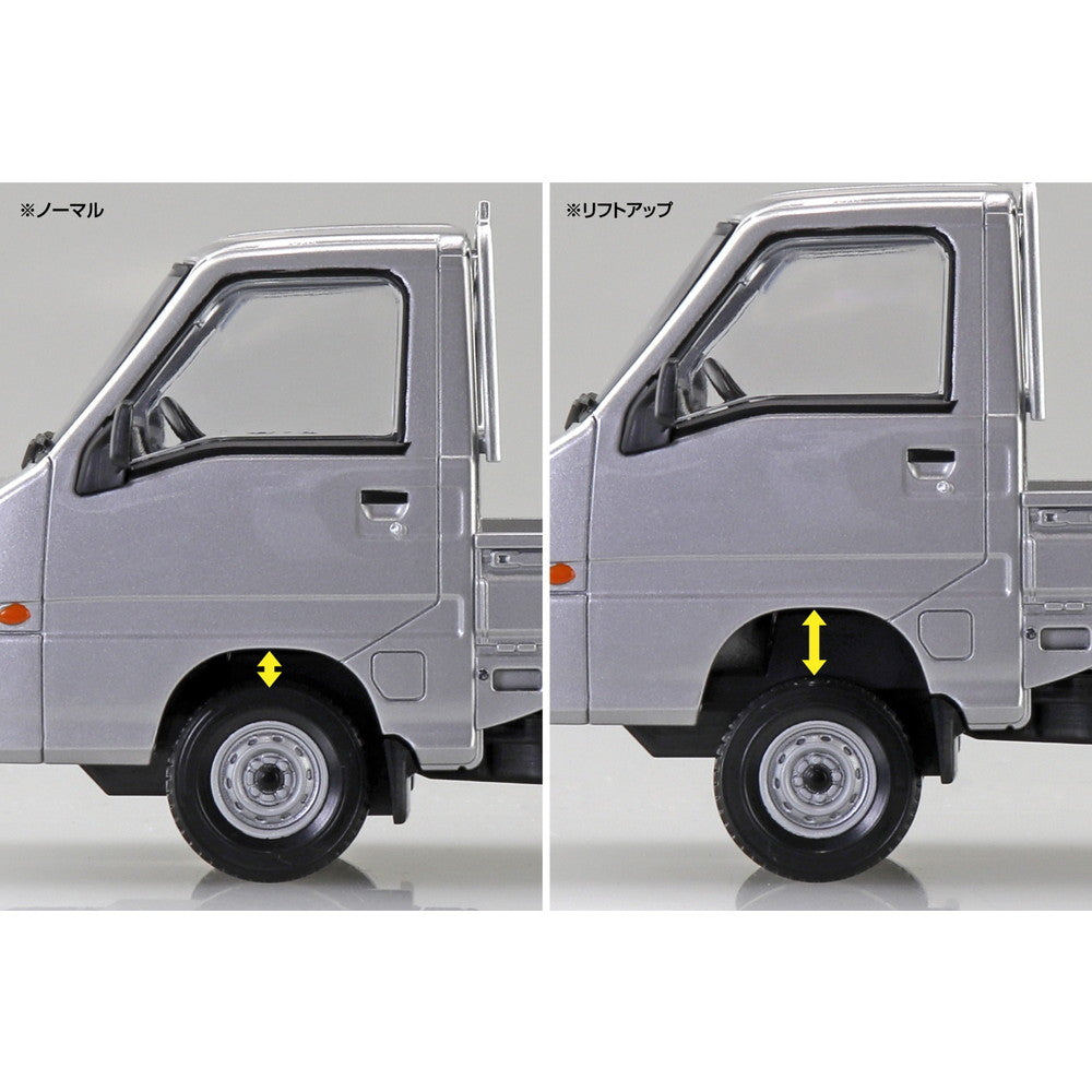 【新品即納】[PTM] 初回生産特典付属 楽プラ スナップキット No.05-SS 1/32 スバル サンバー トラック(スターリングシルバーメタリック) プラモデル(065792) アオシマ(20241024)