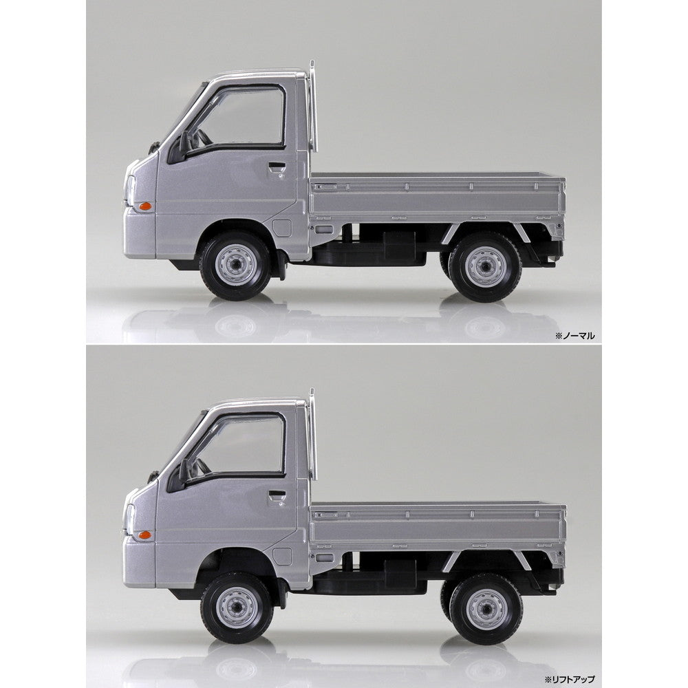 【新品即納】[PTM] 初回生産特典付属 楽プラ スナップキット No.05-SS 1/32 スバル サンバー トラック(スターリングシルバーメタリック) プラモデル(065792) アオシマ(20241024)