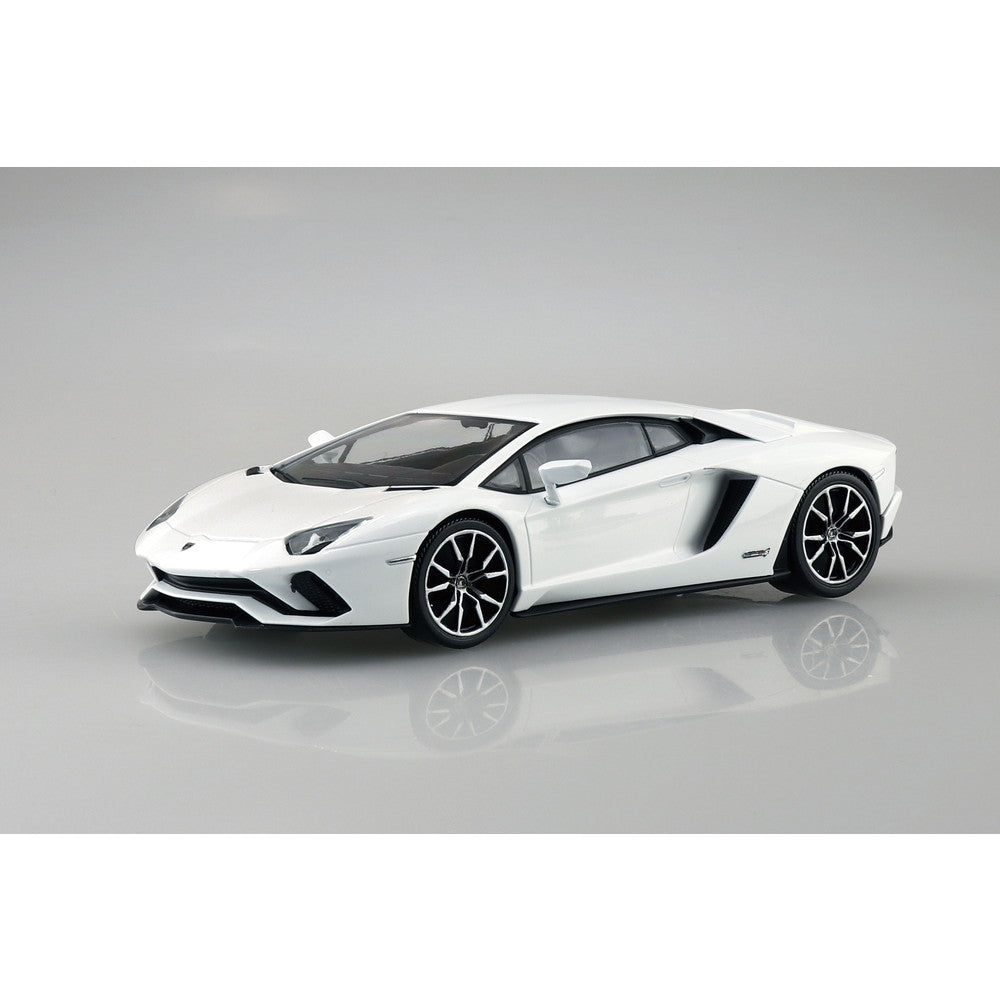 【新品即納】[PTM] 初回生産特典付属 楽プラ スナップキット No.7-PW 1/32 ランボルギーニ アヴェンタドールS(パールホワイト) プラモデル(068144) アオシマ(20241024)