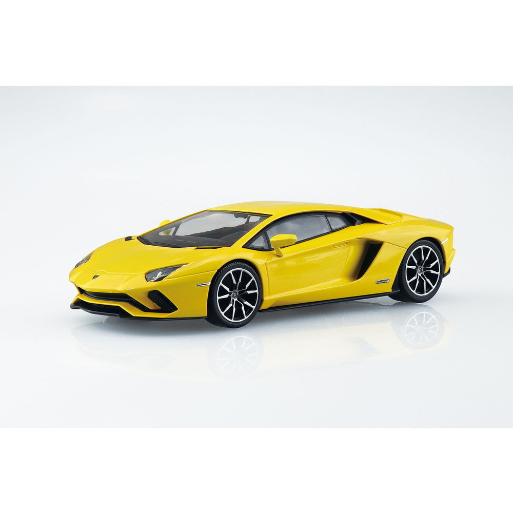 【新品即納】[PTM] 初回生産特典付属 楽プラ スナップキット No.7-PY 1/32 ランボルギーニ アヴェンタドールS(パールイエロー) プラモデル(068151) アオシマ(20241024)
