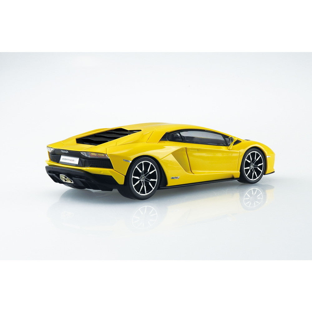 【新品即納】[PTM] 初回生産特典付属 楽プラ スナップキット No.7-PY 1/32 ランボルギーニ アヴェンタドールS(パールイエロー) プラモデル(068151) アオシマ(20241024)