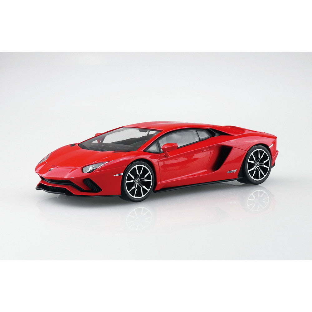 【新品即納】[PTM] 初回生産特典付属 楽プラ スナップキット No.7-PY 1/32 ランボルギーニ アヴェンタドールS(パールレッド) プラモデル(068168) アオシマ(20241024)