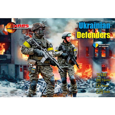 【新品即納】[PTM] 1/72 ウクライナ防衛隊8ポーズ40体 プラモデル(ORM72138) Mars(マース) (20230916)