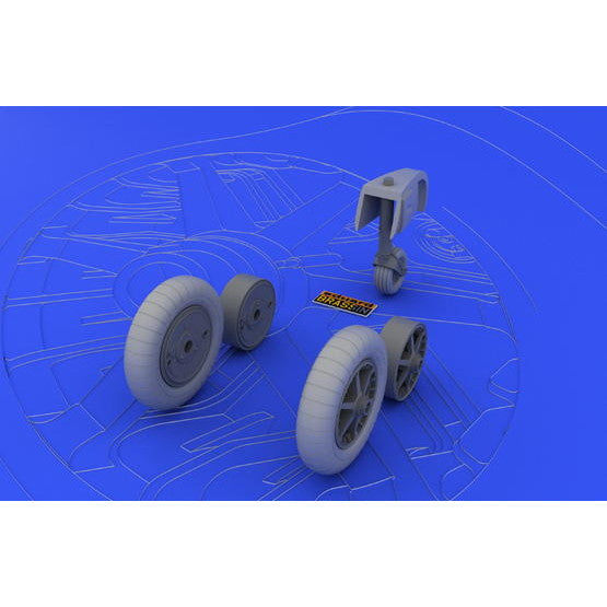 【新品即納】[PTM] (再販) 1/32 Bf109E ホイール(エデュアルド用) プラモデル用アクセサリ(EDU632004) Eduard(エデュアルド) (20240831)
