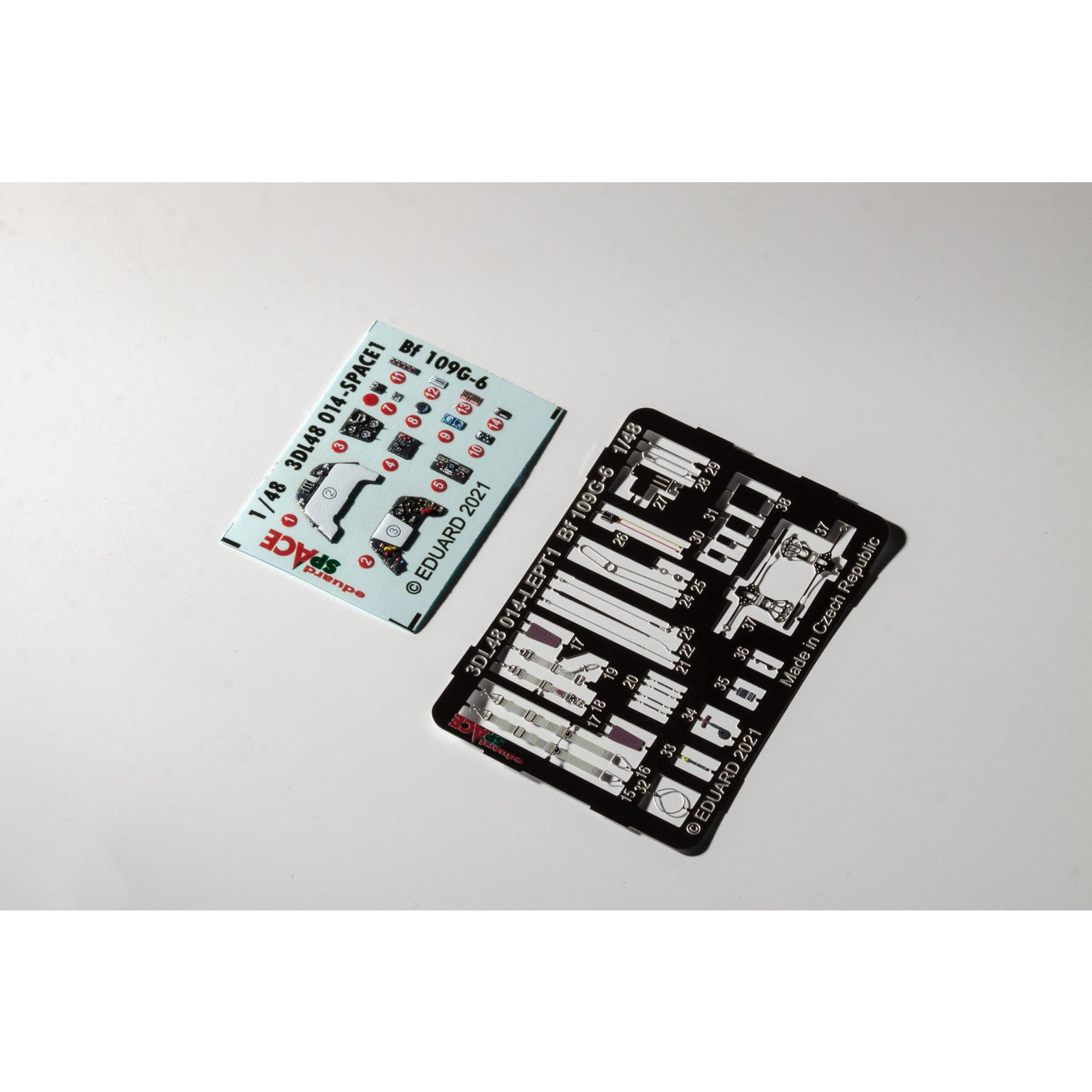 【新品即納】[PTM] (再販) スペース 1/48 Bf109G-6 内装3Dデカールw/エッチングパーツセット(エデュアルド用) プラモデル用アクセサリ(EDU3DL48014) Eduard(エデュアルド) (20240831)