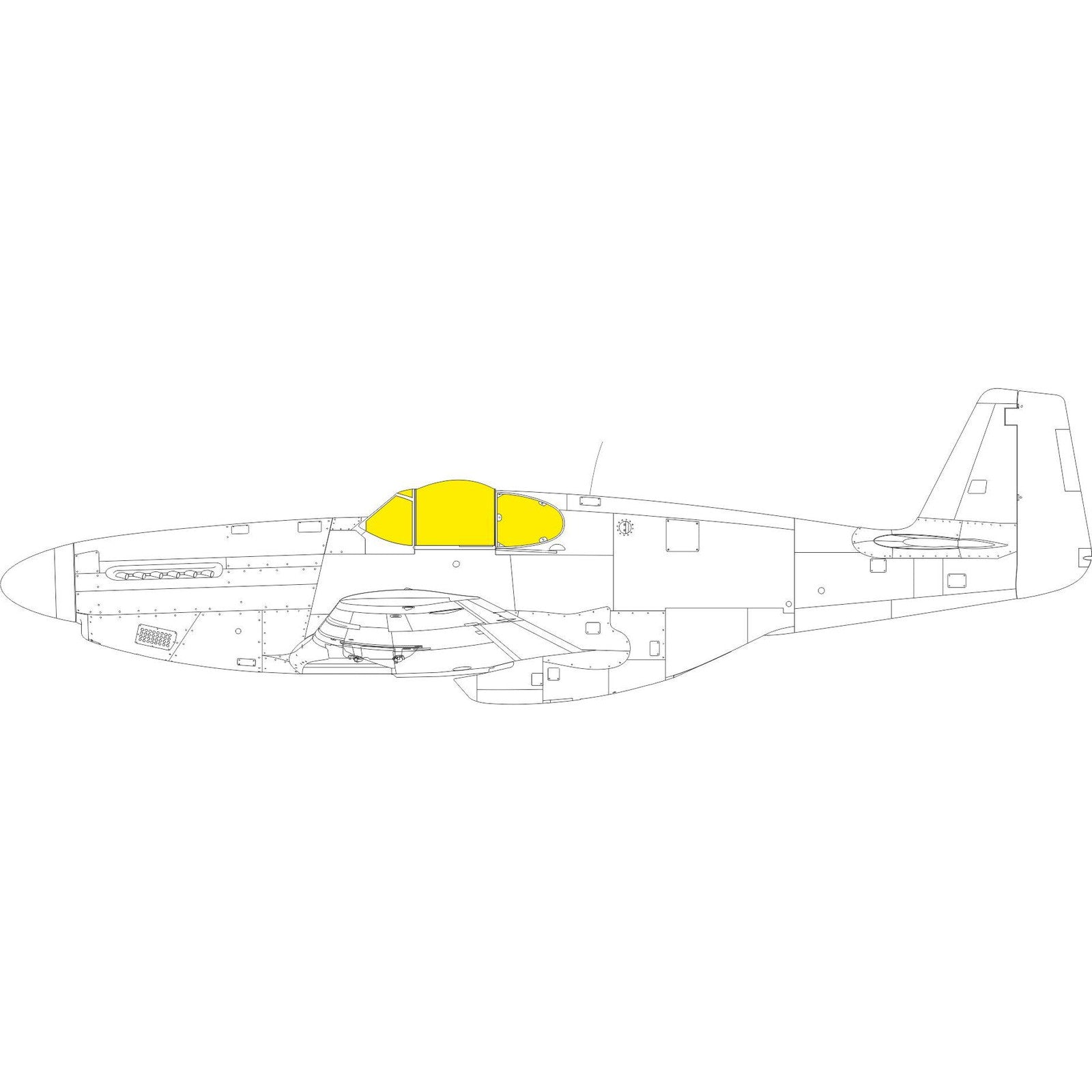 【新品即納】[PTM] (再販) 1/48 P-51B/C マルコムキャノピー Tフェース 両面塗装マスクシール(エデュアルド用) プラモデル用アクセサリ(EDUEX1037) Eduard(エデュアルド) (20240831)
