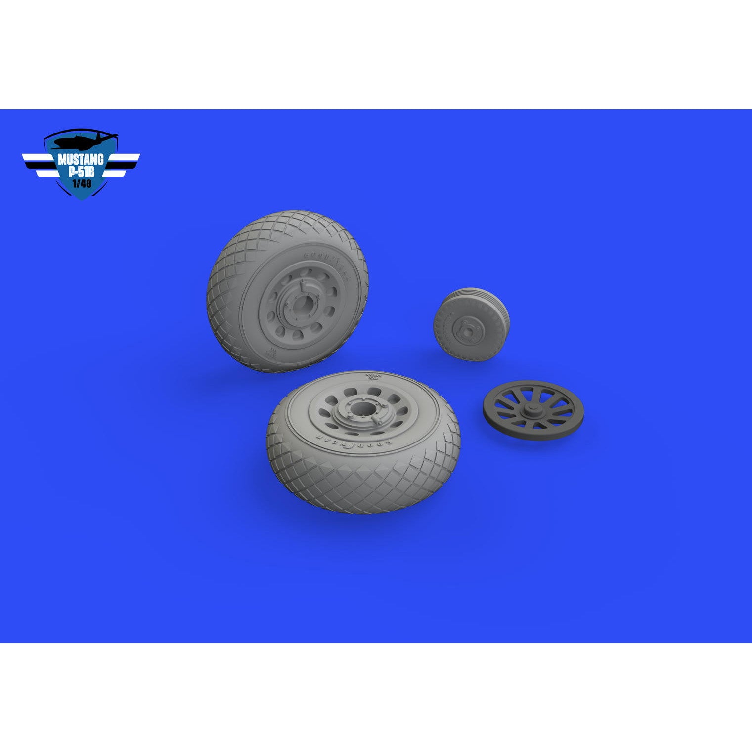 【新品即納】[PTM] (再販) 1/48 P-51B/C ホイール(ダイアモンドトレッド) (エデュアルド用) プラモデル用アクセサリ(EDU648986) Eduard(エデュアルド) (20240831)