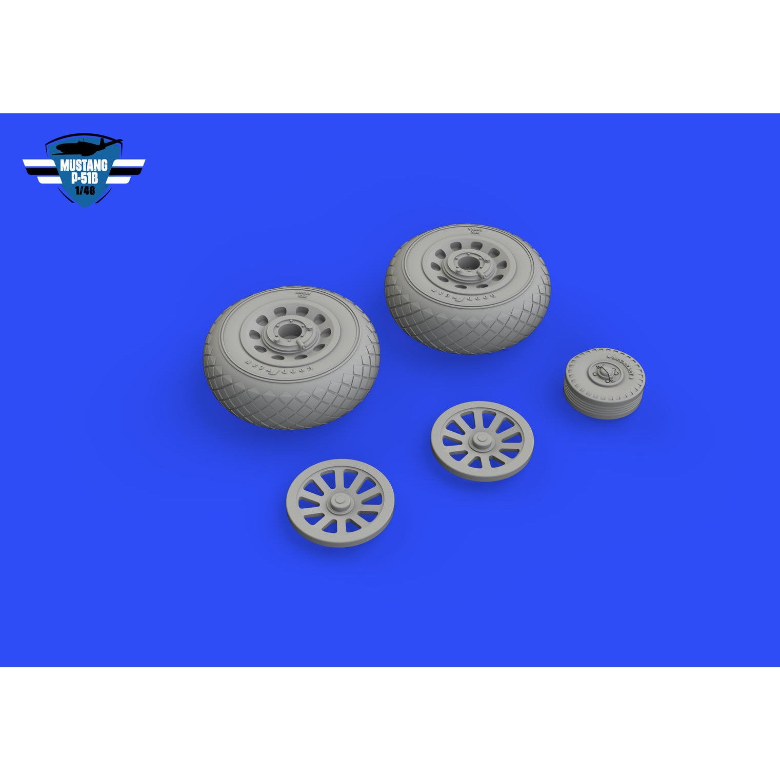 【新品即納】[PTM] (再販) 1/48 P-51B/C ホイール(ダイアモンドトレッド) (エデュアルド用) プラモデル用アクセサリ(EDU648986) Eduard(エデュアルド) (20240831)