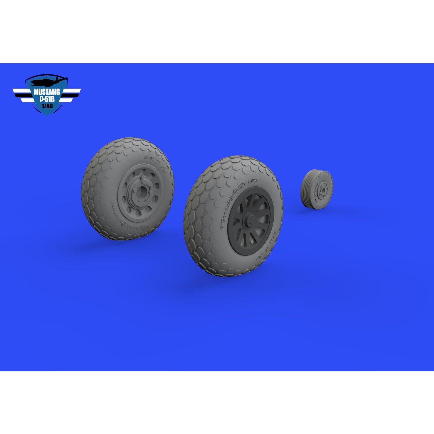 【新品即納】[PTM] (再販) 1/48 P-51B/C ホイール(オーバルトレッド) (エデュアルド用) プラモデル用アクセサリ(EDU648987) Eduard(エデュアルド) (20240831)