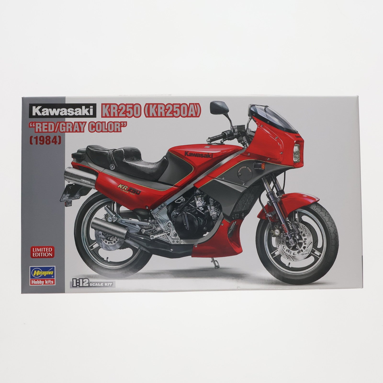 【中古即納】[PTM] 1/12 カワサキ KR250(KR250A) レッド/グレーカラー プラモデル(21751) ハセガワ(20230825)