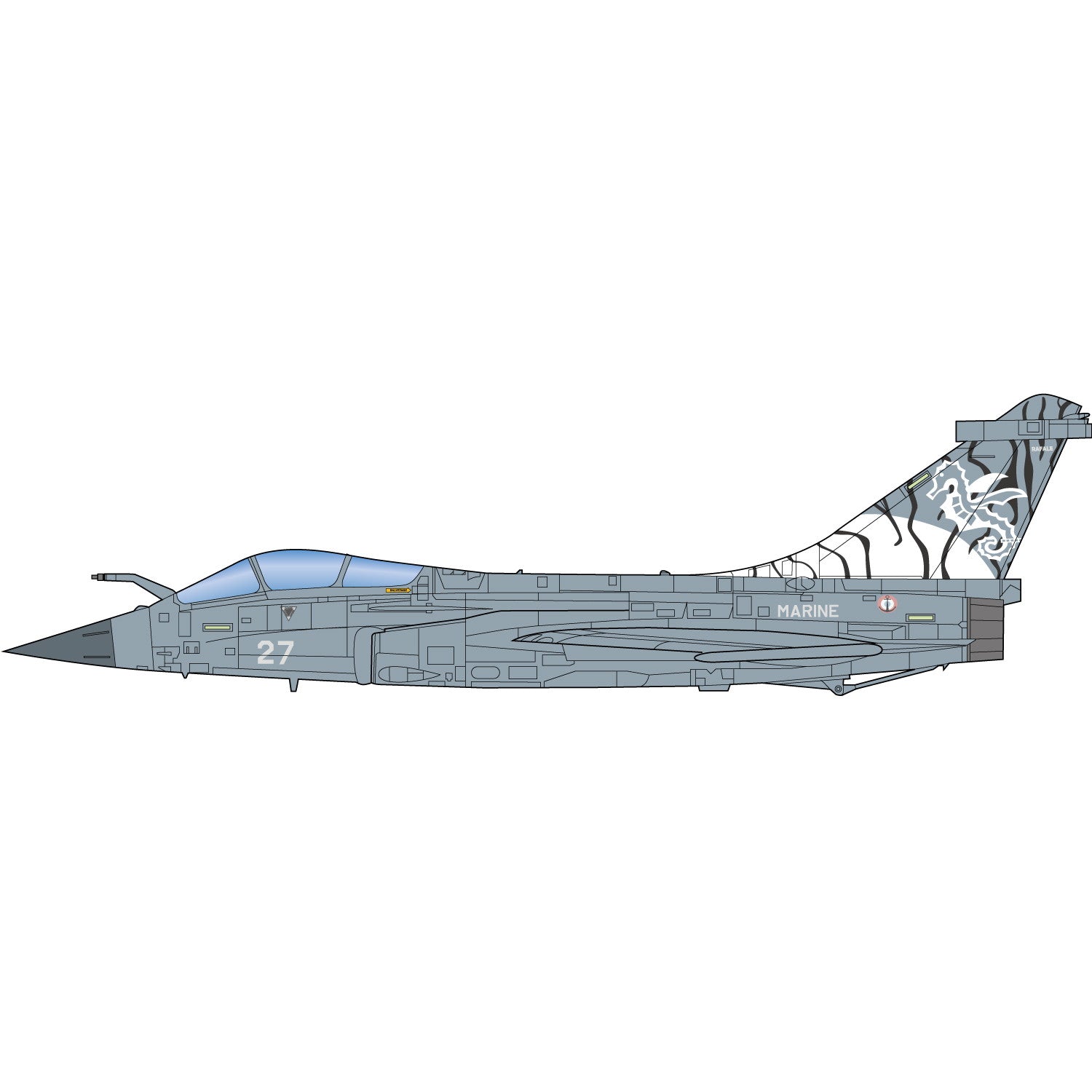 【新品即納】[PTM] (再販) 1/72 フランス海軍 艦上戦闘機 ラファールM タイガーミート 2014 プラモデル(TPA-8) プラッツ/ITALERI(イタレリ) (20240731)